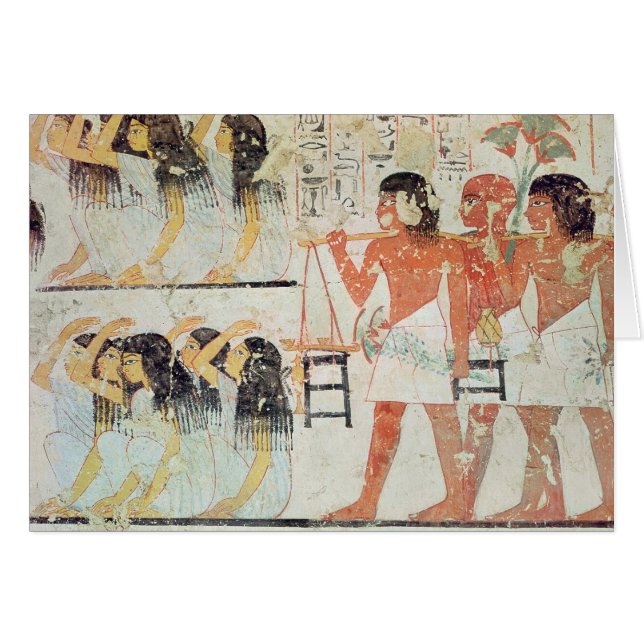 Grupp av sörjanden i den begravnings- processionen hälsningskort (Framsidan Horizontal)