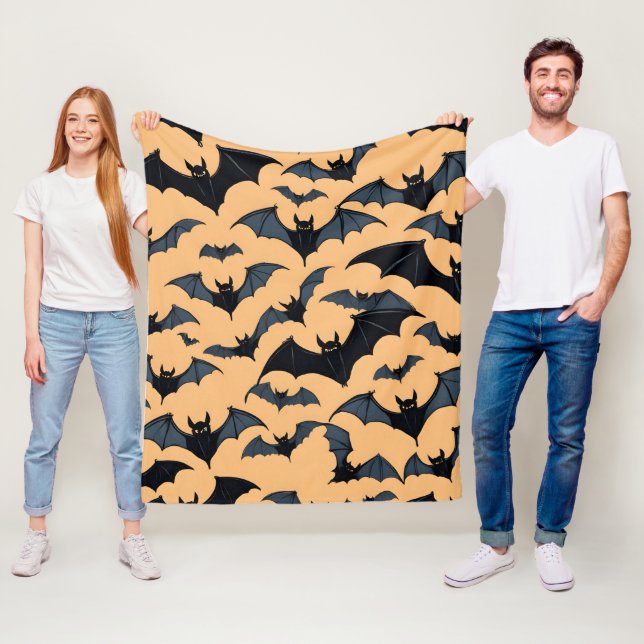 Grupp av söt fladdermus fleecefilt (På plats)