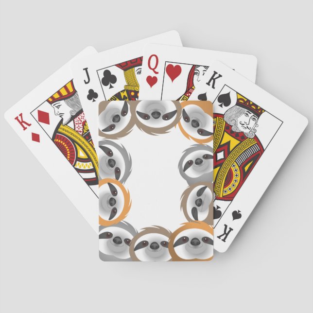 Grupp av vänliga slottider casinokort (Baksidan)