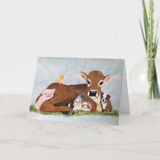 Grupp av Vänner Blank Card Kort