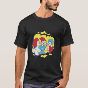 Grupp av vänner Rökning i Ogräs T Shirt