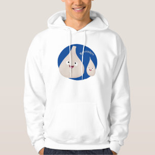 Grupp av vegetabiliska tecknader för gräddvitlök hoodie