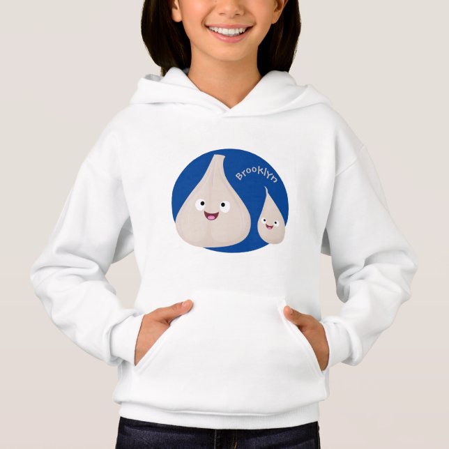 Grupp av vegetabiliska tecknader för gräddvitlök t shirt (Framsida)