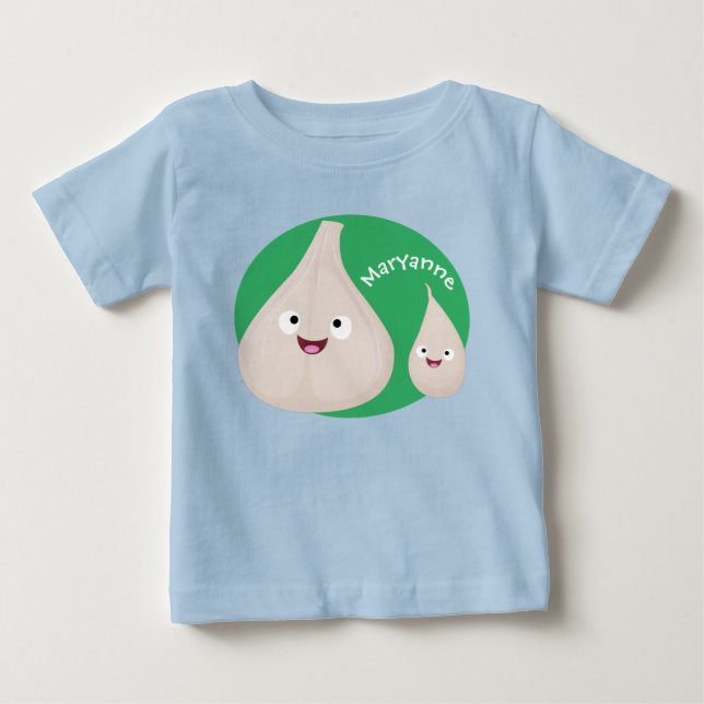 Grupp av vegetabiliska tecknader för gräddvitlök t shirt (Framsida)