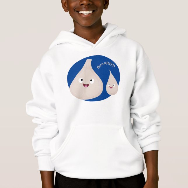 Grupp av vegetabiliska tecknader för gräddvitlök t shirt (Framsida)