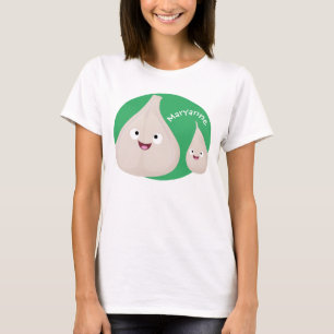Grupp av vegetabiliska tecknader för gräddvitlök t shirt
