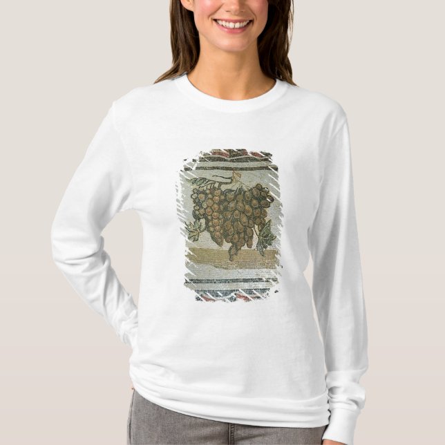 Grupp av vitdruvor, romersk mosaik t-shirt (Framsida)