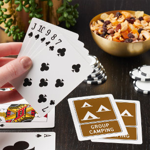 Grupp Camping Skylt Casinokort