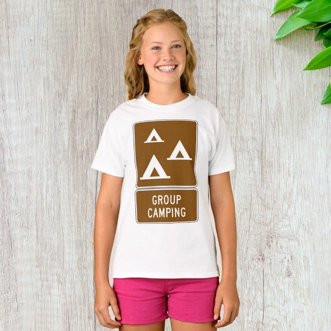 Grupp Camping Skylt T Shirt (Skapare uppladdad)
