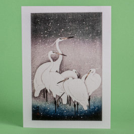 Grupp Egrets - traditionell japansk Kort