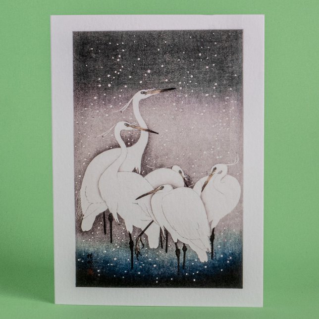 Grupp Egrets - traditionell japansk Kort (Skapare uppladdad)