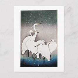 Grupp Egrets - traditionell japansk Vykort