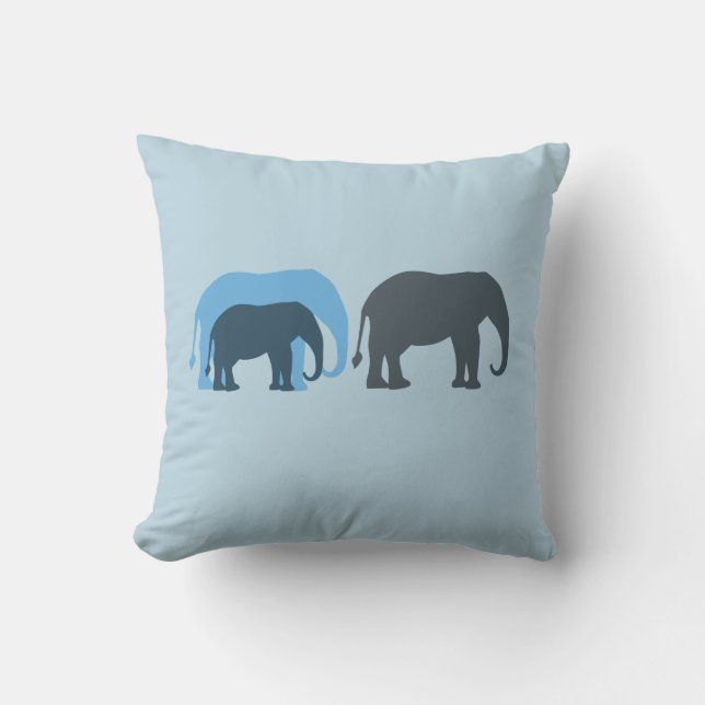 Grupp Elephants American MoJo Pillow Kudde (Framsida)
