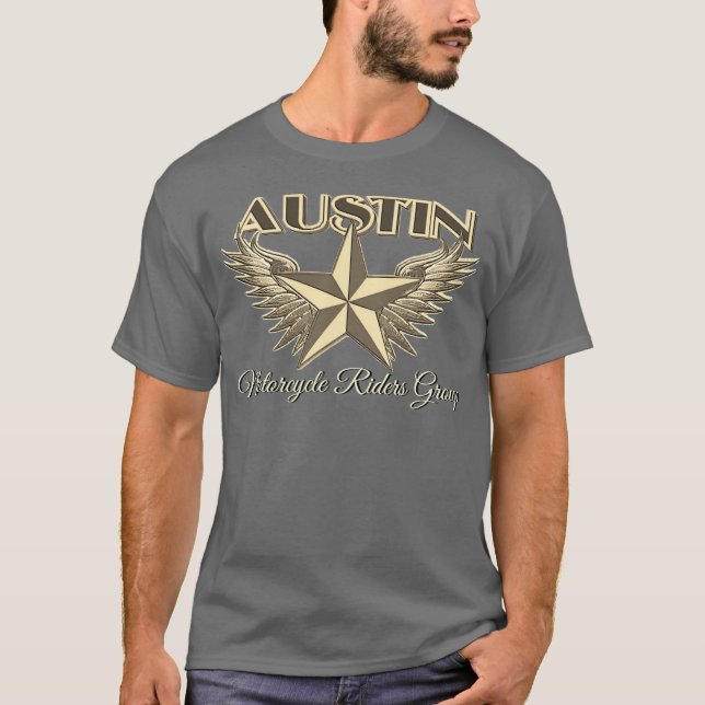 Grupp för Austin motorcykelryttare T Shirt (Framsida)
