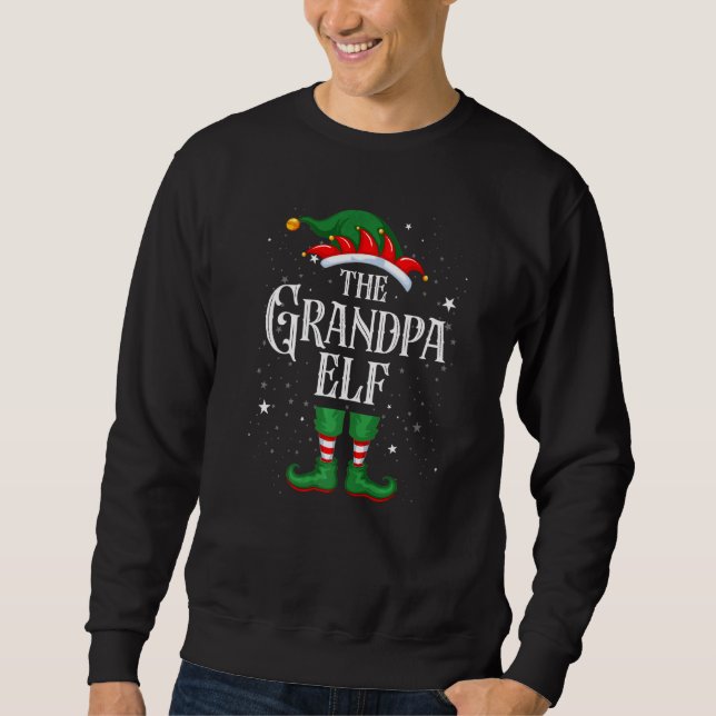 Grupp för familjen "Grandpa El" Lång Ärmad Tröja (Framsida)