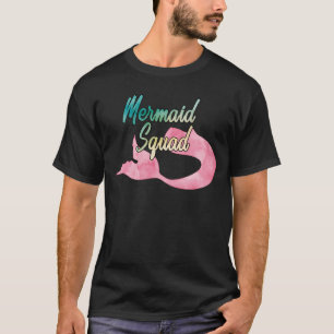 Grupp för födelsedag för sjöjungfruSquadsjöju T Shirt