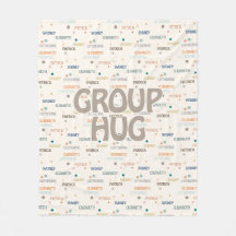 Grupp Hug Många 3-4 Namn, visa god sympati