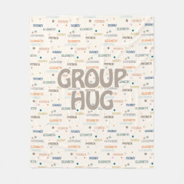Grupp Hug Många 3-4 Namn, visa god sympati Fleecefilt