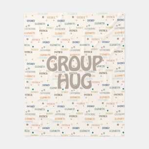 Grupp Hug Många 3-4 Namn, visa god sympati Fleecefilt