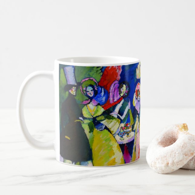 Grupp i Crinolines av Wassily Kandinsky Kaffemugg (Med munk)