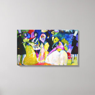 Grupp i krinoliner av Wassily Kandinsky Canvastryck