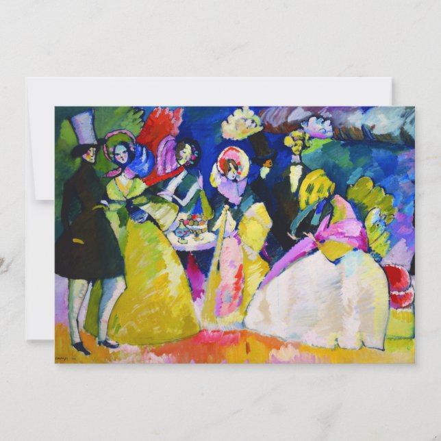 Grupp i krinoliner av Wassily Kandinsky Inbjudningar (Framsida)