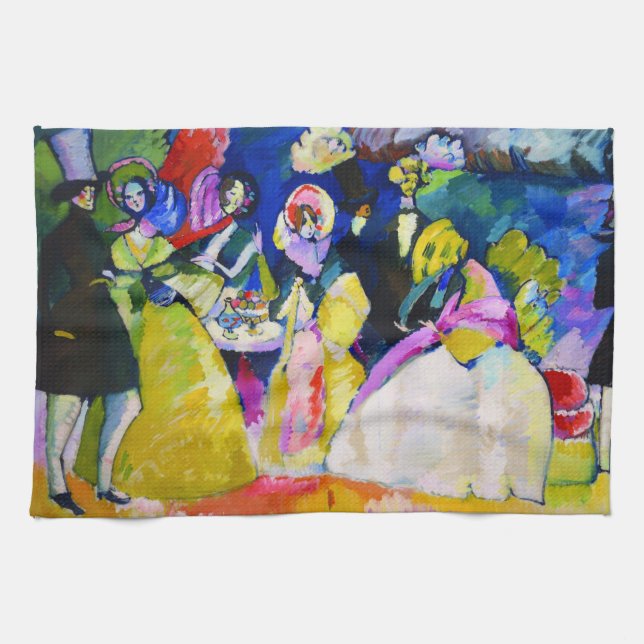 Grupp i krinoliner av Wassily Kandinsky Kökshandduk (Horisontell)