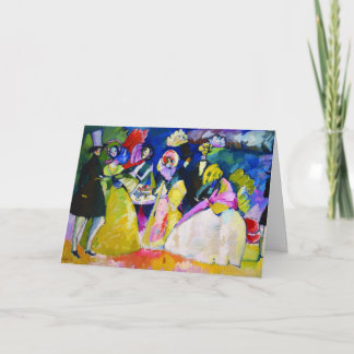 Grupp i krinoliner av Wassily Kandinsky Kort