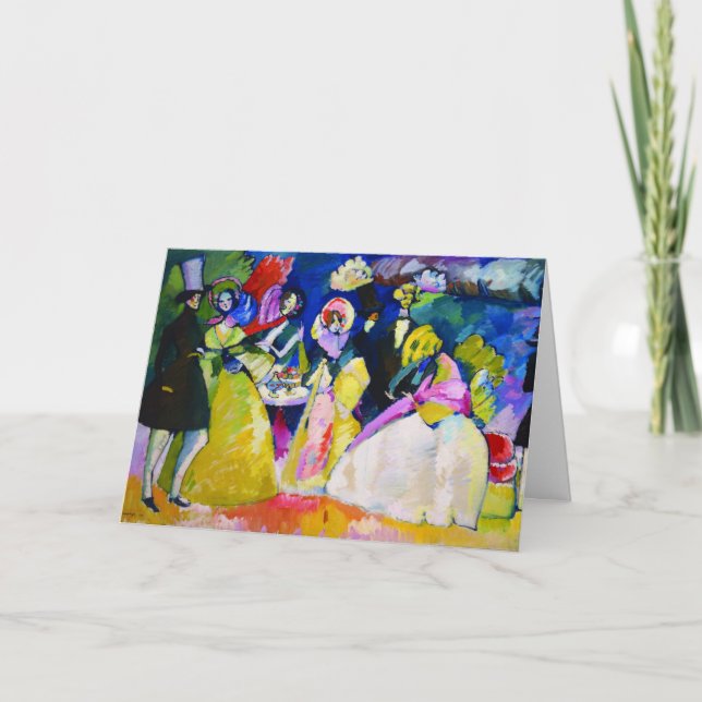 Grupp i krinoliner av Wassily Kandinsky Kort (Framsida)