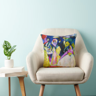 Grupp i krinoliner av Wassily Kandinsky Kudde