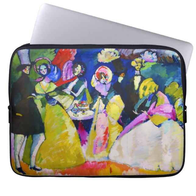 Grupp i krinoliner av Wassily Kandinsky Laptop Sleeve (Framsidan)