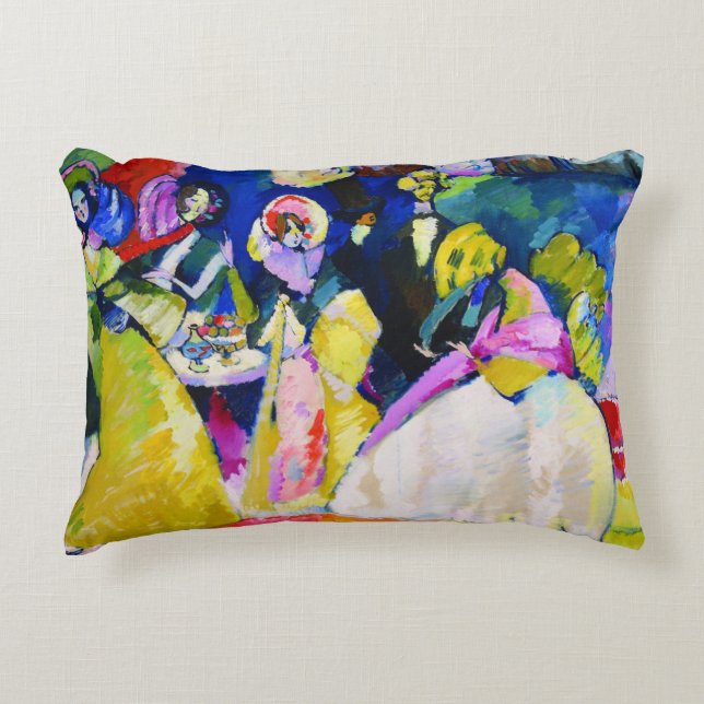 Grupp i krinoliner av Wassily Kandinsky Prydnadskudde (Framsidan)