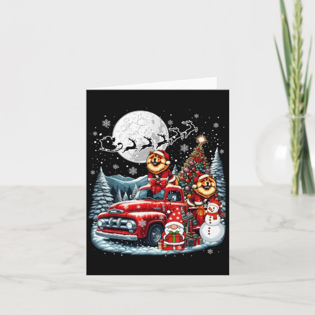 Grupp Julafton Gnome Snögubbe Santa Chow-val på ka Kort (Framsida)