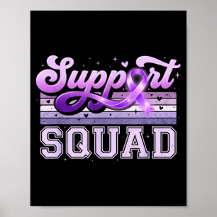 Grupp lila band lag supporttrupp alzheimers poster