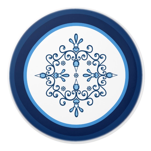 Grupp med fyra folkkonst-Bluebirds eller love bird Knopp (Framsidan)