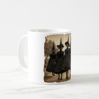 Grupp med häxor till Halloween Kaffemugg