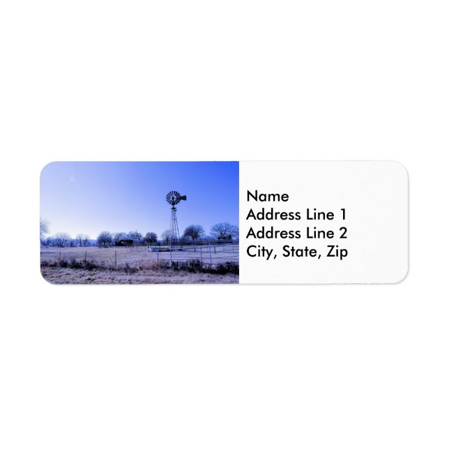 Grupp med Kvarn Returadress Etikett (Framsidan)