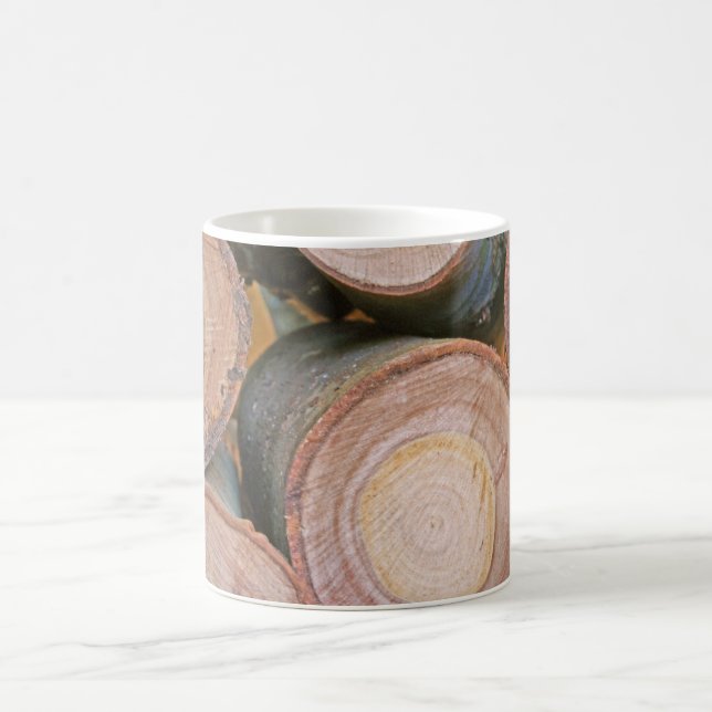 Grupp med stockar kaffemugg (Center)