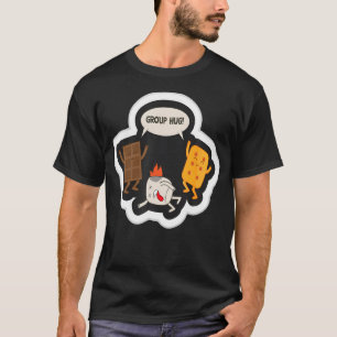 Grupp Omfamning Roliga Smores Choklad Marshmallow T Shirt