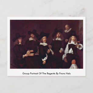 Grupp Porträtt i regents av Frans Hals Vykort