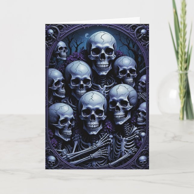 Grupp Selfie Halloween Kort (Framsida)