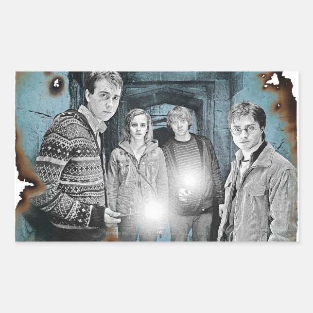 Grupp Shot 1 Rektangulärt Klistermärke (Framsida)