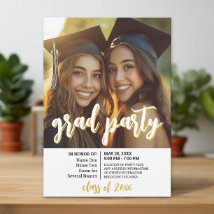 Grupp Studenten Firande - Party Inbjudningar
