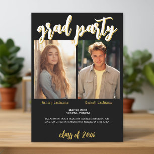 Grupp Studenten Firande - Party Inbjudningar