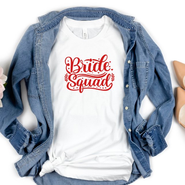 Grupp Systerbrud Brudgäng Röda Bokstäver  T Shirt (Skapare uppladdad)