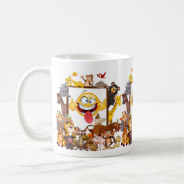 Grupp Tecknade Djur kul Kaffemugg