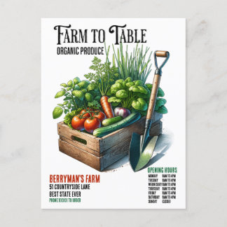 Grupp till Bord Organic Products Business PostCard Vykort
