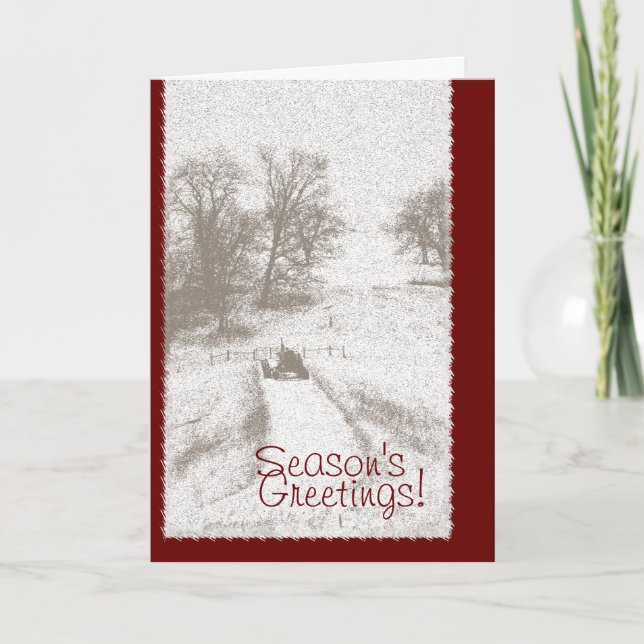 Grupp Tractor julkort Helgkort (Framsida)