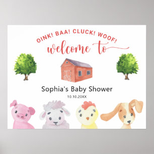 Grupp - välkommen babydusch poster
