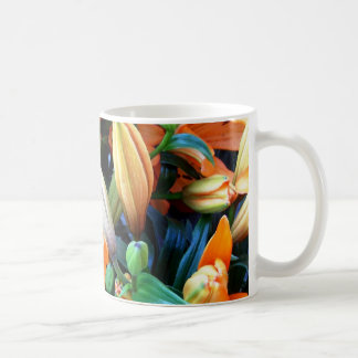 gruppblommor kaffemugg